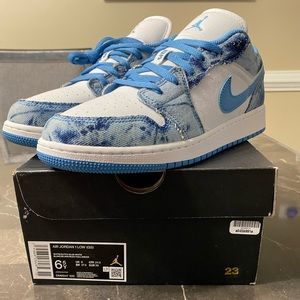Nike Air Jordan 1 Low Washed Denim Blue GS